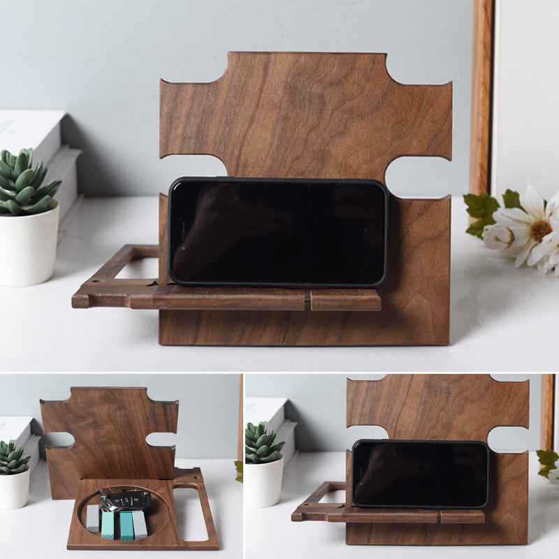Schreibtisch-Aufbewahrungshalter aus Holz