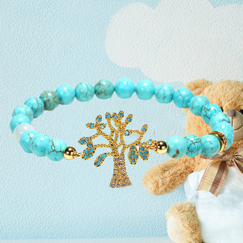 Baum des Lebens Türkis Zirkon Armband