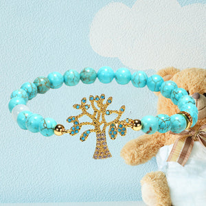 Baum des Lebens Türkis Zirkon Armband