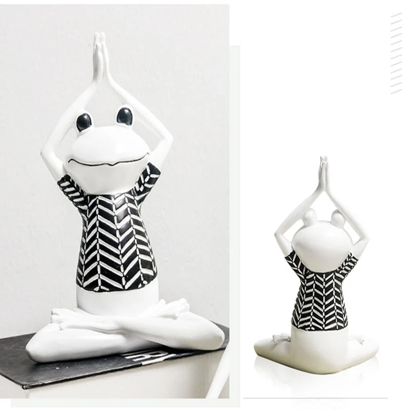 Yoga-Frosch-Ornament aus Harz