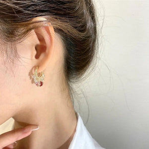 Elegante bunte Kristall Ohrringe