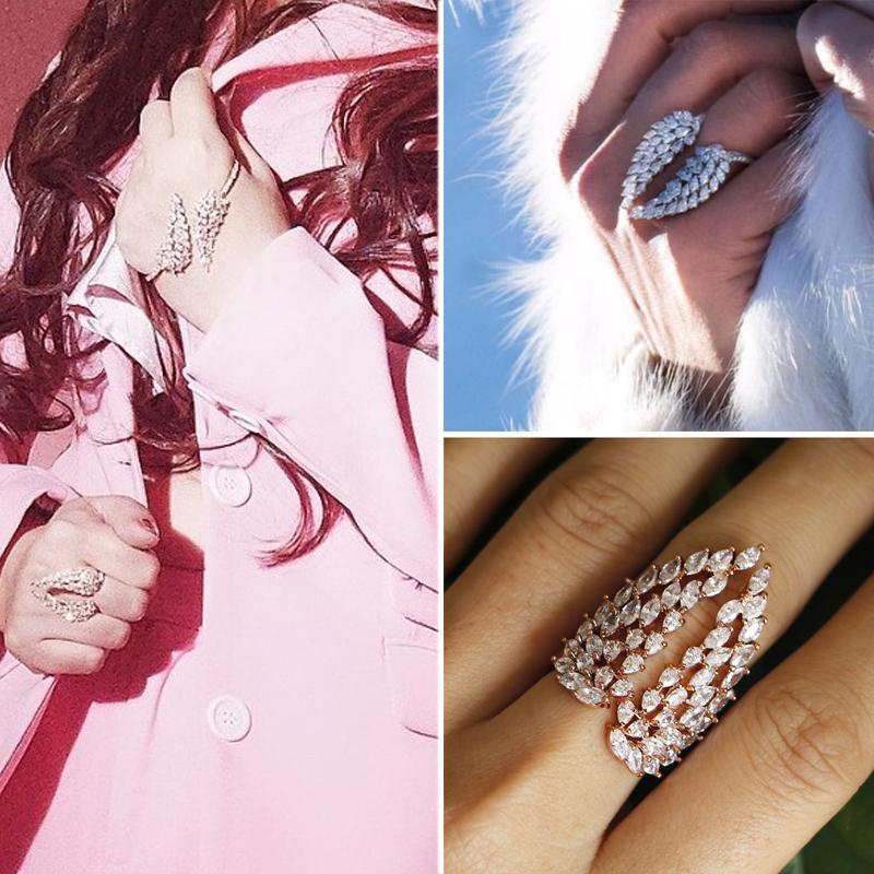 Elegante Engelsflügel Ringe für Damen