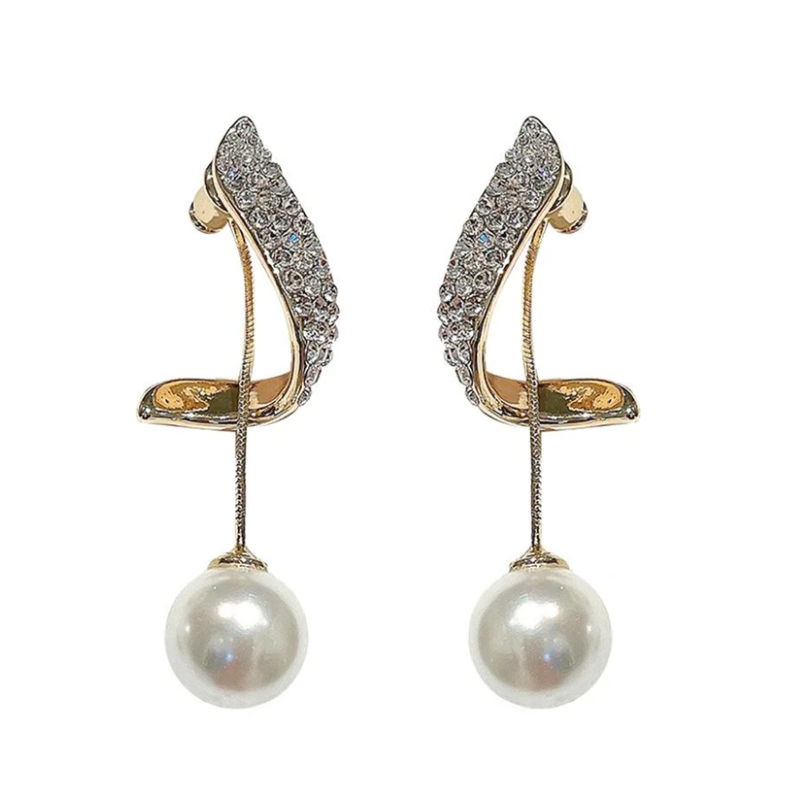 Elegante Damen Perlenohrringe