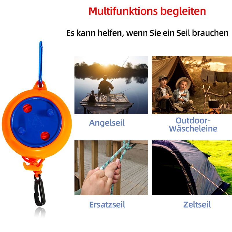 Praktische Wäscheleine im Freien