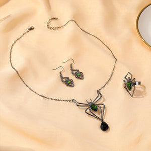 Halloween Edelstein Spinnenschmuck