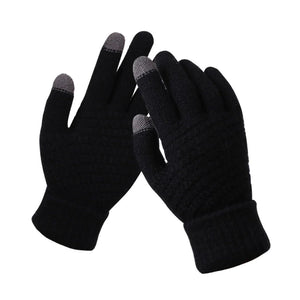 Milduall Strickhandschuhe Bildschirmberührbare Verdickte Winterhandschuhe