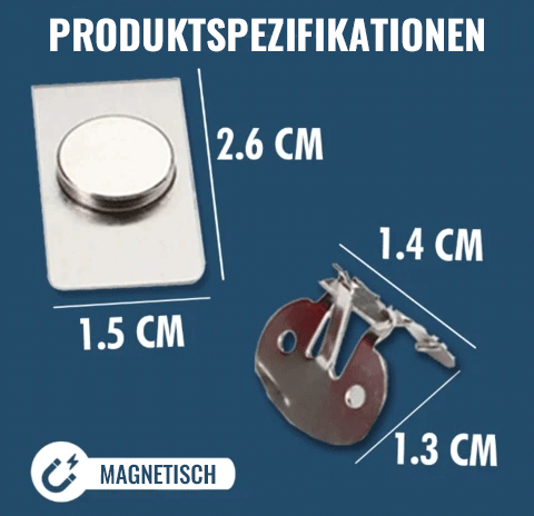 Clips zum Befestigen der Krawatte