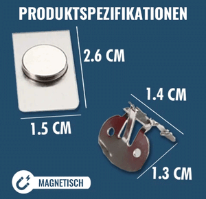 Clips zum Befestigen der Krawatte