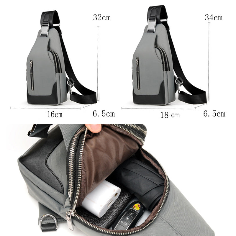 Lässige USB-Brusttasche