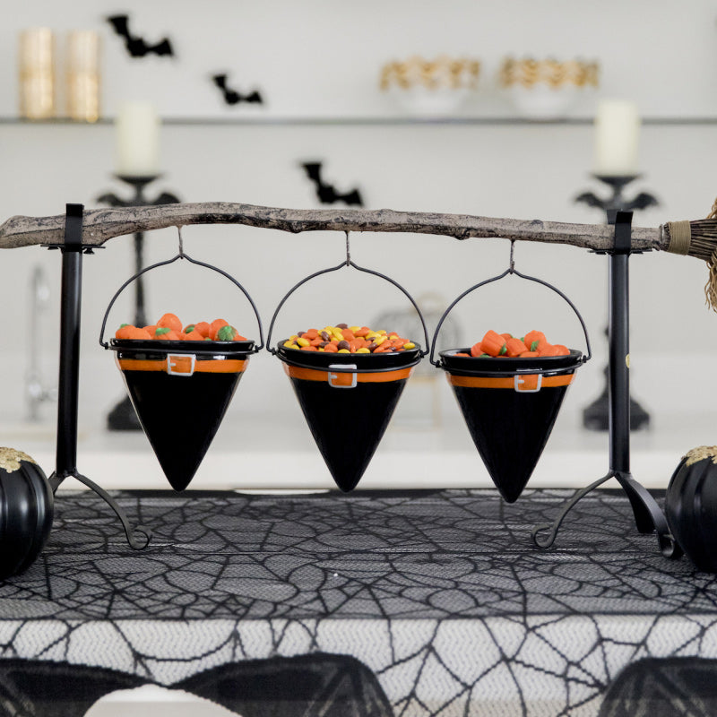 Halloween Hexe Besenständer