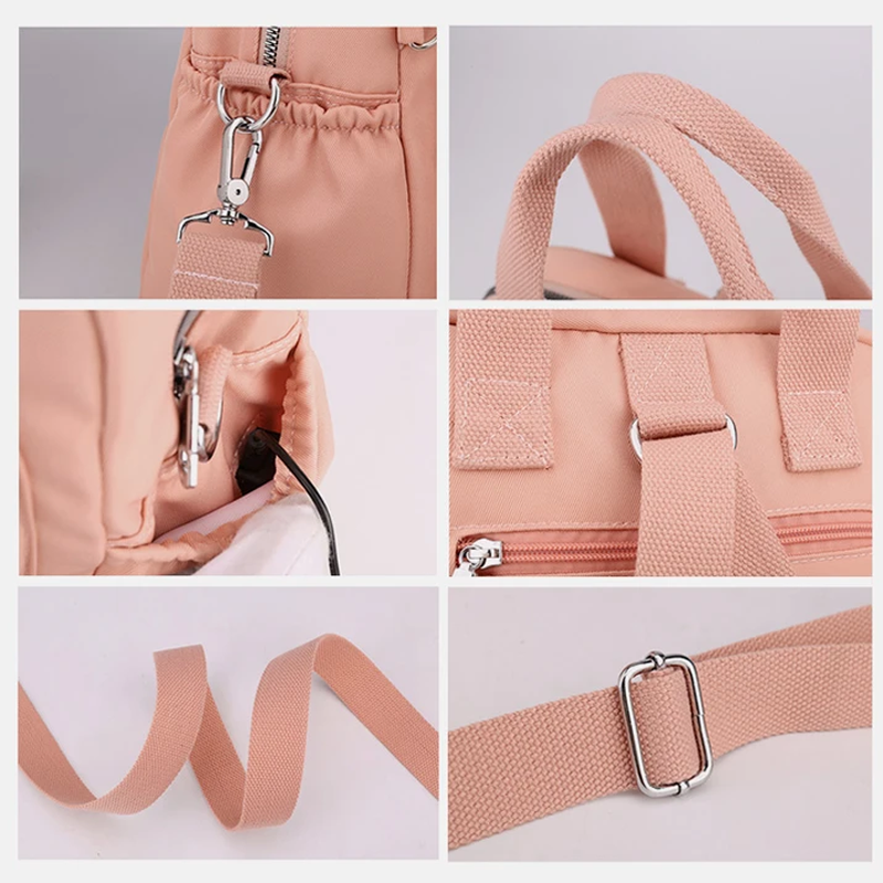 Multifunktionaler, leichter, eleganter Handtaschen-Umhängetaschen-Rucksack mit Prägung