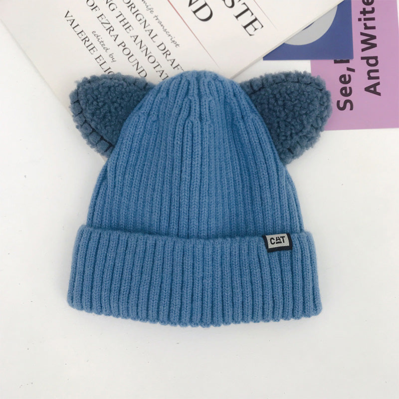 Strickmütze mit Bärenohren
