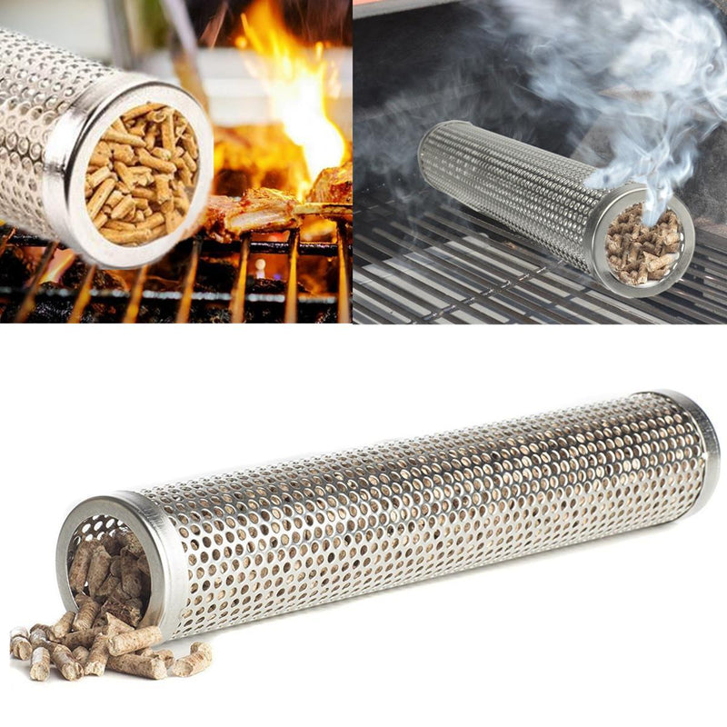 Grillrauchrohr aus Edelstahl 12" - 5 Stunden Rauchwolke