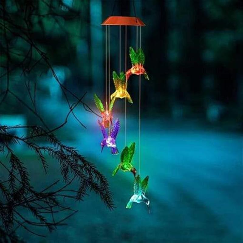 Solar LED Kolibri Windspiele Hängende Lichter