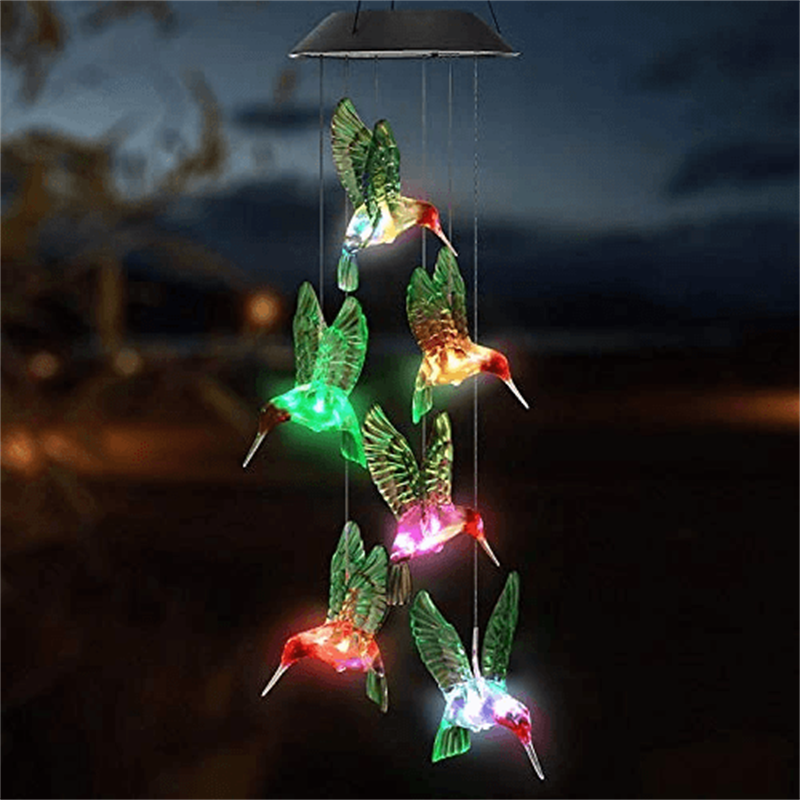 Solar LED Kolibri Windspiele Hängende Lichter