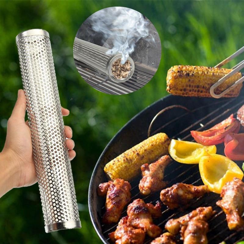Grillrauchrohr aus Edelstahl 12" - 5 Stunden Rauchwolke