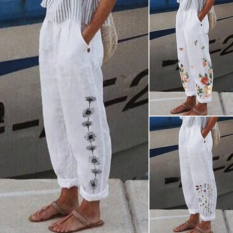 Lässige Bedruckte Taschenhose für Damen