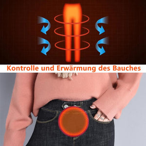 Doppelte Fleece-Thermo Jeans Hose