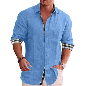 Herren Sommer Einfarbiges Kurzarmhemd