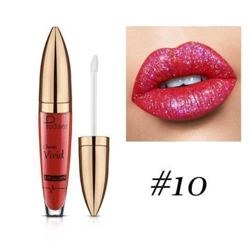 18 Farben Diamant Glänzender Langanhaltender Lippenstift