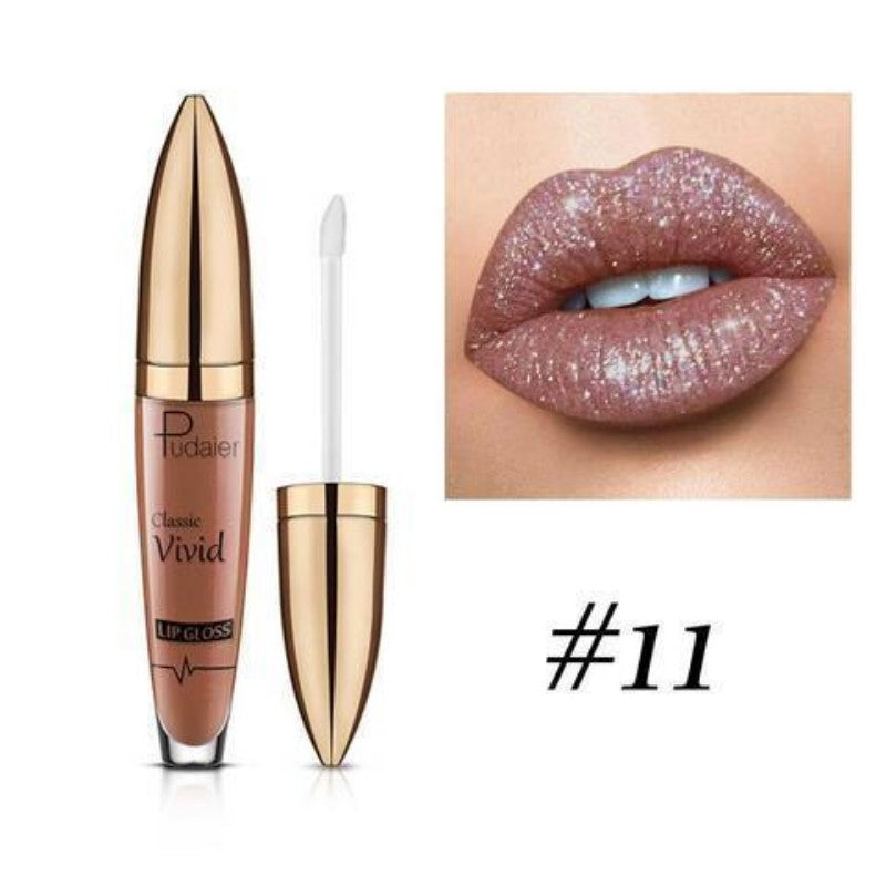 18 Farben Diamant Glänzender Langanhaltender Lippenstift