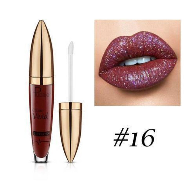 18 Farben Diamant Glänzender Langanhaltender Lippenstift