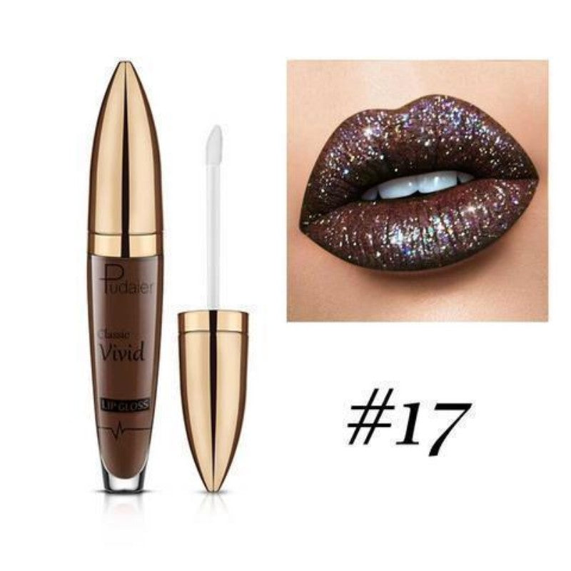 18 Farben Diamant Glänzender Langanhaltender Lippenstift