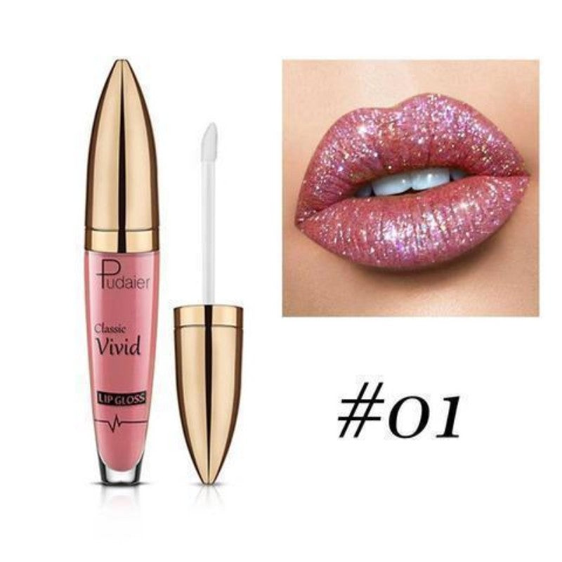 18 Farben Diamant Glänzender Langanhaltender Lippenstift