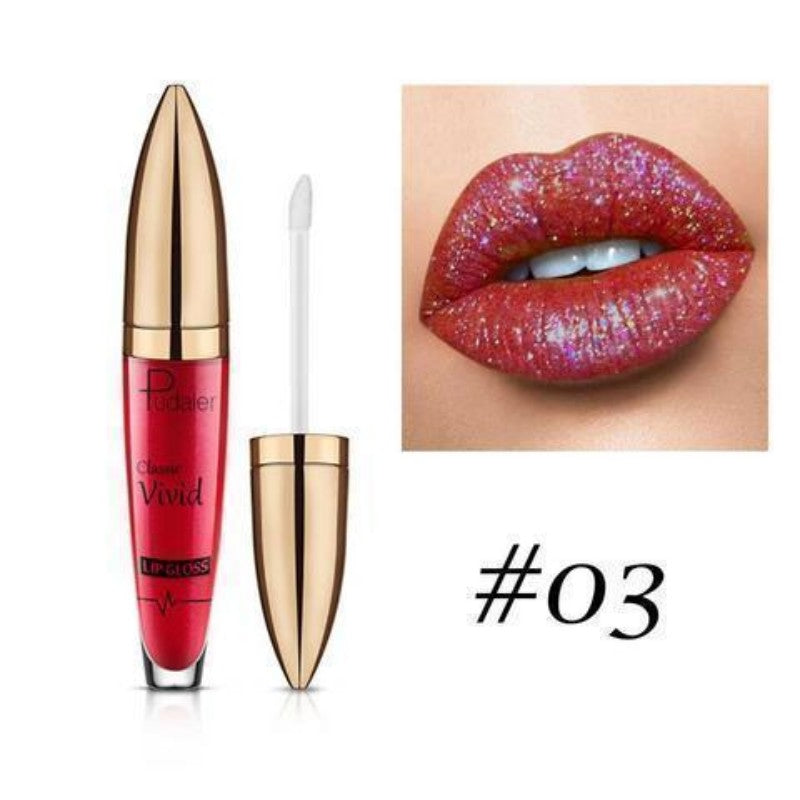 18 Farben Diamant Glänzender Langanhaltender Lippenstift