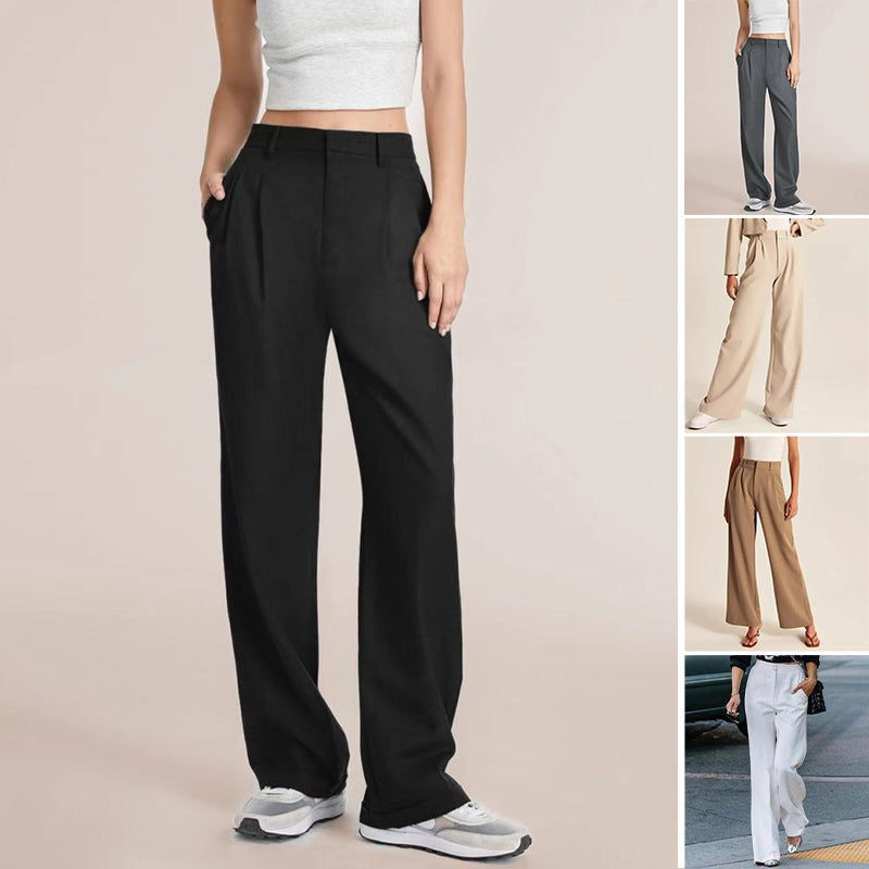 Bequeme taillierte Hose mit weitem Bein